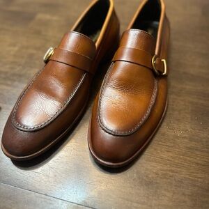 Elegant Brown Leather Slip-On Loafers